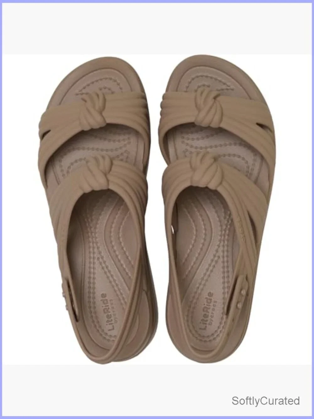 Wedge Sandals with Knotted Straps Comfort Sink-In Softness